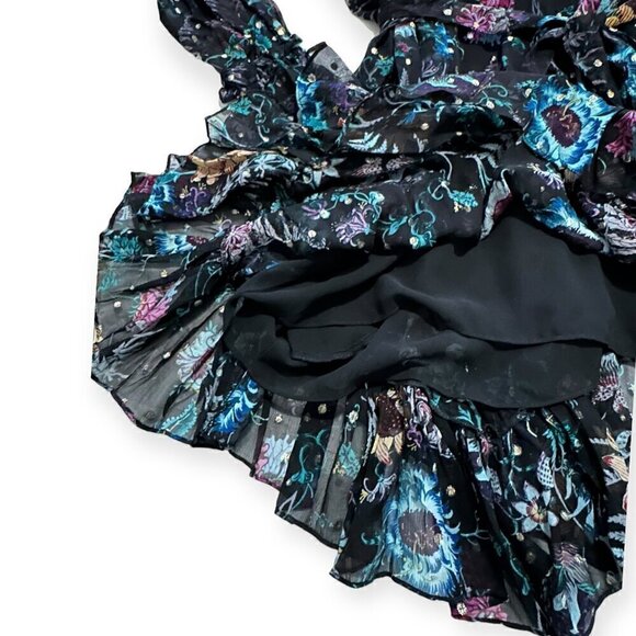 Ulla Johnson Anais Dress in Black Iris,   Size 0, ‎ Silk  New with tags - Picture 14 of 16